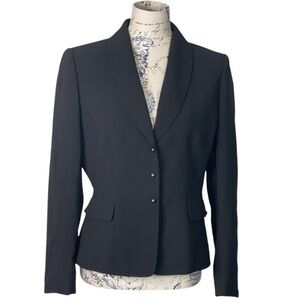 Tahari Arthur S Levine Black Fitted Blazer 8